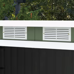 Outsunny 9 x 4FT Metal Garden Storage Shed w/ 2 Door, Light Green - Additional view 6