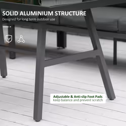 OutsunnyÂ 8-SeaterÂ Aluminium Garden Dining Sofa Furniture Set with Cushions - Additional view 5