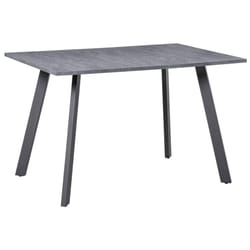 HOMCOM Modern Rectangular Dining Table with Metal Legs Indoor, Dark Grey