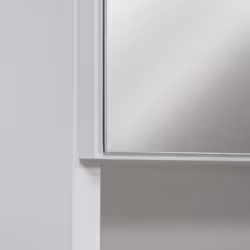 kleankin Bathroom Mirror Cabinet Wall Mount Storage Organizer w/ Door, White - Additional view 7