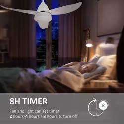 HOMCOM Reversible Ceiling Fan with Light, 3 Blades, Mount Lighting - Additional view 8