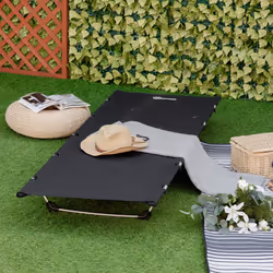 Outsunny Lightweight Camping Cot Portable Compact Sleeping Bed w/ Carry Bag