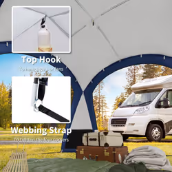Outsunny Dome Tent for 6-8 Person Camping Tent w/ Zipped Mesh Doors Lamp Hook - Additional view 4
