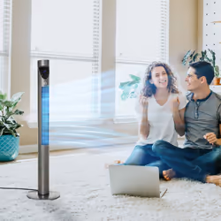HOMCOM Tower Fan Cooling with Ionizer, Air Filter, Oscillating, Timer