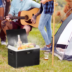 Outsunny 40L Car Refrigerator 12V Portable Freezer for Camping, Grey