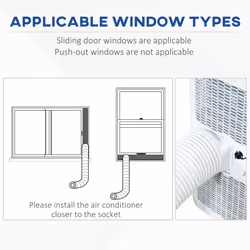 HOMCOM 10000 BTU Mobile Portable Air Conditioner Room Ac Unit w/ RC, White