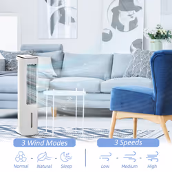HOMCOM Evaporative Air Cooler with Timer, Oscillating, Ice Cooling Tower Fan