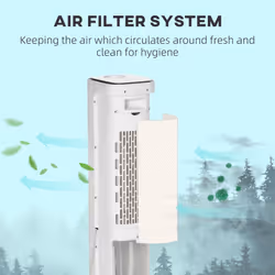 HOMCOM Evaporative Air Cooler with Timer, Oscillating, Ice Cooling Tower Fan