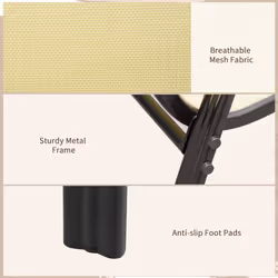 Outsunny Set of 4 Garden Dining Chair Set Outdoor w/ High Back Armrest Beige - Additional view 4