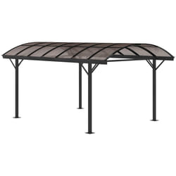 Outsunny 5 x 3(m) Garden Aluminium Pergola Gazebo Carport w/ Polycarbonate Roof