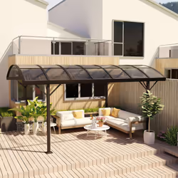 Outsunny 5 x 3(m) Garden Aluminium Pergola Gazebo Carport w/ Polycarbonate Roof