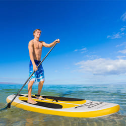 Outsunny 10Ft Inflatable Paddle Stand Up Board, Adjustable Paddle Non-Slip Deck