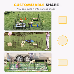 Heavy Duty Puppy Play Pen, 12 Panels Pet Exercise Pen, for Indoors, Outdoors - Additional view 4