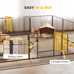 Heavy Duty Puppy Play Pen, 12 Panels Pet Exercise Pen, for Indoors, Outdoors - Additional view 5