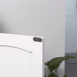 kleankin Pedestal Under Sink Cabinet, Bathroom Storage Vanity Unit, White - Additional view 5