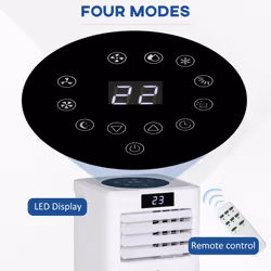 HOMCOM 7000 BTU Air Conditioner Portable AC Unit with Remote, for Bedroom