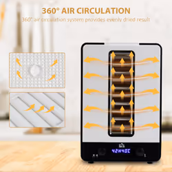 HOMCOM 550W 11 Tier Food Dehydrator for Fruit Meat Vegetable Jerky Pet Treat - Additional view 4