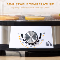 HOMCOM 5 Tier Food Dehydrator, 250W for Fruit, Meat, Vegetable, LCD Display - Additional view 4