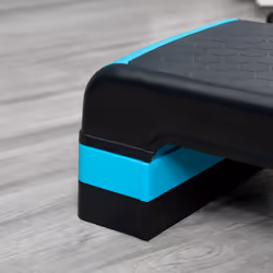 HOMCOM Aerobic Step Three-Level Adjustable Exercise Stepper, Black and Blue - Additional view 5