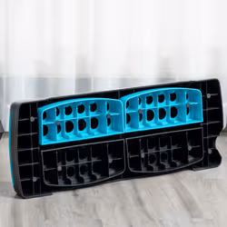 HOMCOM Aerobic Step Three-Level Adjustable Exercise Stepper, Black and Blue - Additional view 6