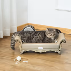 PawHut Cat Scratching Bed Pet Scratcher Modern Furniture w/ Catnip - Brown - Additional view 5