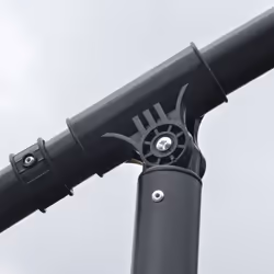 Outsunny 3(m) Cantilever Parasol Hanging Banana Umbrella w/ lights, Black - Additional view 6