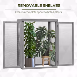 Outsunny 3-tier Wood Greenhouse Plant Storage Shelf Garden Cold Frame Grow House - Additional view 6