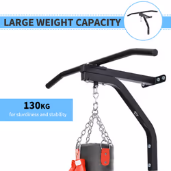 HOMCOM Heavy Punch Bag Hanger Wall Mount Chain Swivel Bracket Bar Steel, Black - Additional view 4