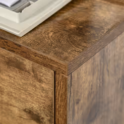 HOMCOM File Cabinet with 3 Drawers, Under Desk Mobile Filing Cabinet Brown - Additional view 7