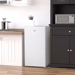 HOMCOM 91L Freestanding Under Counter Fridge White