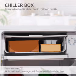 HOMCOM 91L Freestanding Under Counter Fridge White