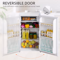 HOMCOM 91L Freestanding Under Counter Fridge White - Additional view 4