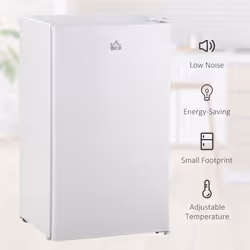 HOMCOM 91L Freestanding Under Counter Fridge White - Additional view 5