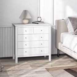 HOMCOM Modern Chest Of Drawers, 5 Drawer Unit Storage Chest for Bedroom - Additional view 10