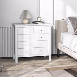 HOMCOM Modern Chest Of Drawers, 5 Drawer Unit Storage Chest for Bedroom - Additional view 4