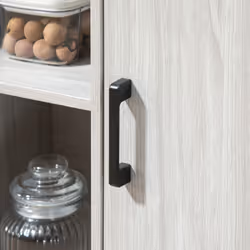 HOMCOM Modern Sideboard Storage Cabinet with Adjustable Shelves Light Grey - Additional view 5