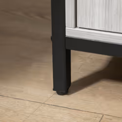HOMCOM Modern Sideboard Storage Cabinet with Adjustable Shelves Light Grey - Additional view 6