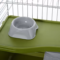 PawHut 89cm Small Animal Cage for Rabbit Guinea Pig w/ Food Dish Green - Additional view 6