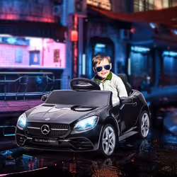 AIYAPLAY Benz 12V Kids Electric Ride On Car W/ Remote Control Music Black