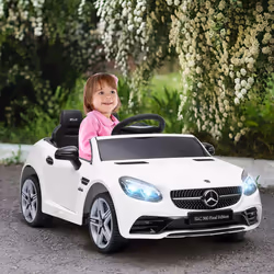 AIYAPLAY Benz 12V Kids Electric Ride On Car W/ Remote Control Music White