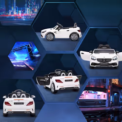 AIYAPLAY Benz 12V Kids Electric Ride On Car W/ Remote Control Music White - Additional view 6