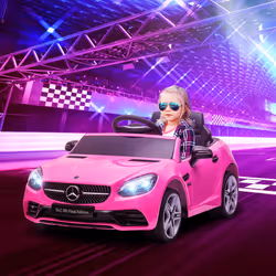 AIYAPLAY Benz 12V Kids Electric Ride On Car W/ Remote Control Music Pink
