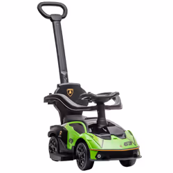 AIYAPLAY Lamborghini 2 in 1 Baby Ride on Push Car Toddler Push Along Car, Green