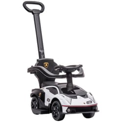 AIYAPLAY 2 in 1 Ride On Cars for Toddlers Licensed Baby Push Car White
