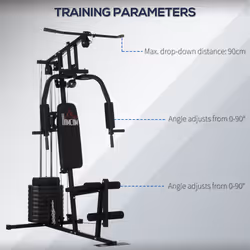 HOMCOM Multifunction Home Gym Machine with 45kg Weights for Full Body Workout - Additional view 5