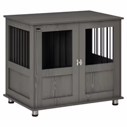 PawHut Dog Crate Kennel Cage for Small Medium Dog, Indoor End Table, Grey - Additional view 8