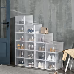 HOMCOM Portable Shoe Storage Cabinet with Magnetic Door - Additional view 9
