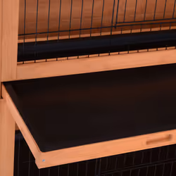 PawHut 54 Inch Large Rabbit Hutch Guinea Pig Hutches with Sliding Trays Outdoor - Additional view 6