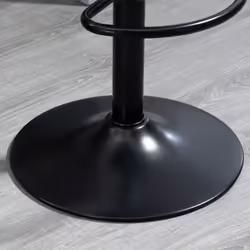 HOMCOM Adjustable Bar Stools Set of 2, Swivel Barstool W/ Footrest Black - Additional view 6