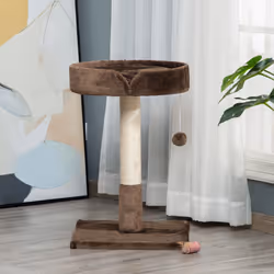 PawHut Small Cat Tree for Indoor Cats W/ Sisal Scratching Post Bed Cushion Toy - Additional view 7